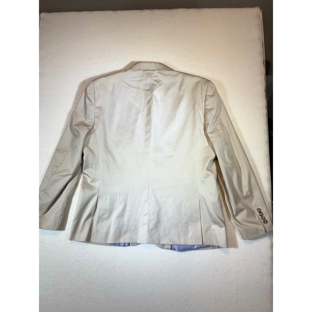 Alan Flusser Mens 44R Cotton Blazer Jacket Sport Coat Lined
